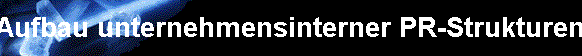 Aufbau unternehmensinterner PR-Strukturen (KMU)